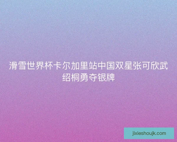 滑雪世界杯卡尔加里站中国双星张可欣武绍桐勇夺银牌 滑雪世界杯卡尔加里站中国双星张可欣武绍桐勇夺银牌